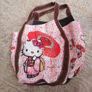 Hello Kitty Cherry Blossom Pink-Brown Two Tone Bag